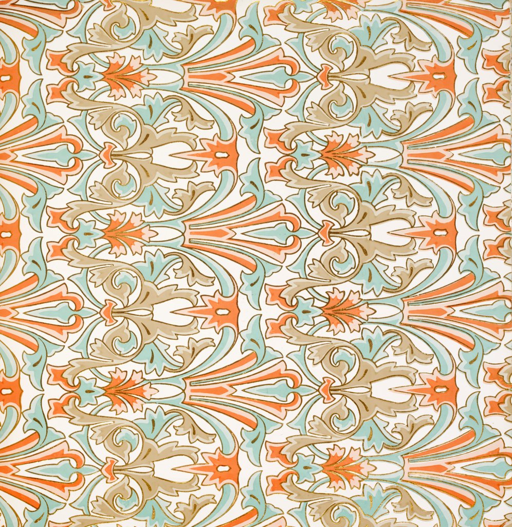 Detail of Specimen of patterned wallpaper by Owen Jones