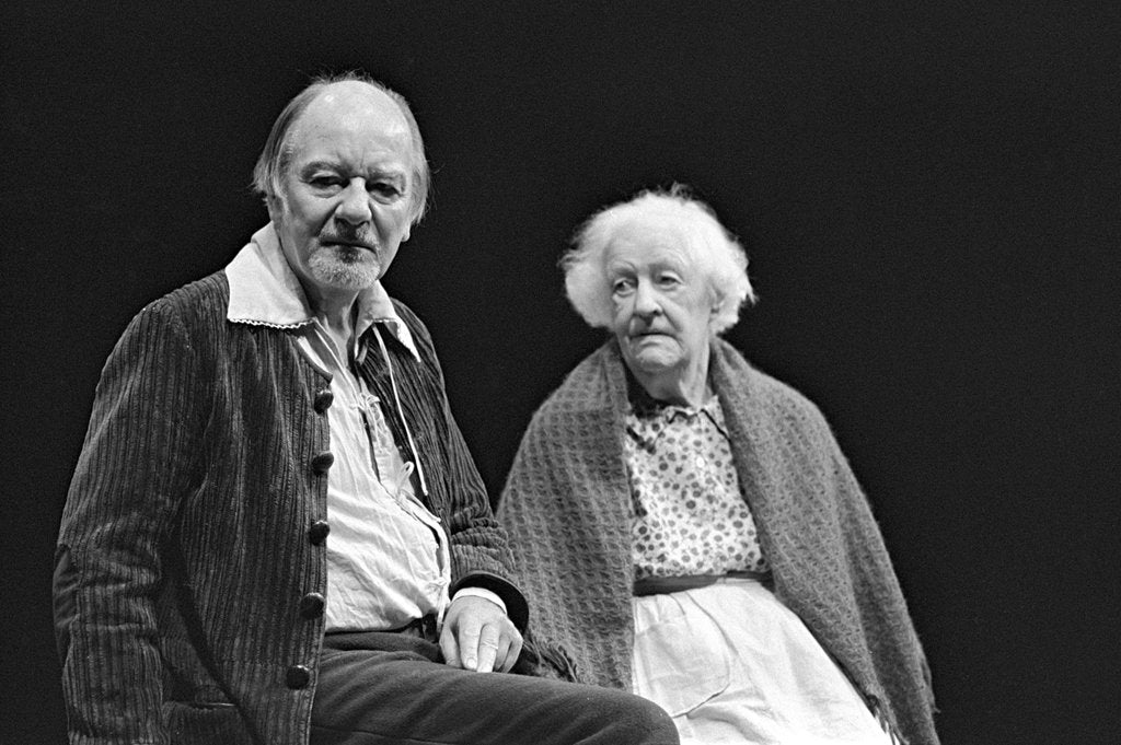 Detail of John Gielgud in Edward Bond's Bingo at the Royal Court Theatre by Douglas H. Jeffery
