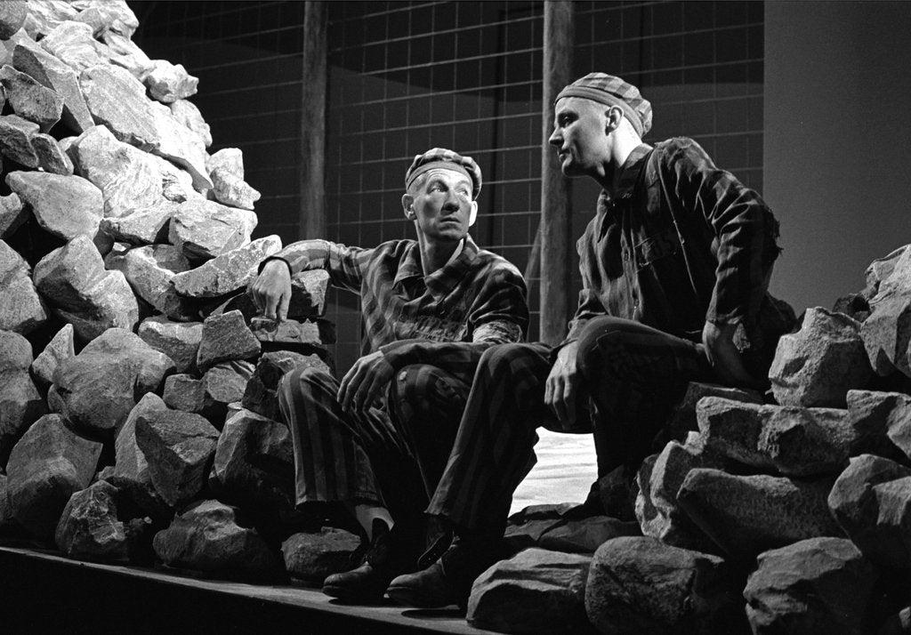 Detail of Ian McKellen and Michael Cashman in Martin Sherman's Bent at the National Theatre by Douglas H. Jeffery