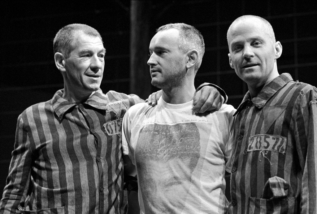 Detail of Ian McKellen, Sean Mathias and Michael Cashman in Martin Sherman's Bent at the National Theatre by Douglas H. Jeffery