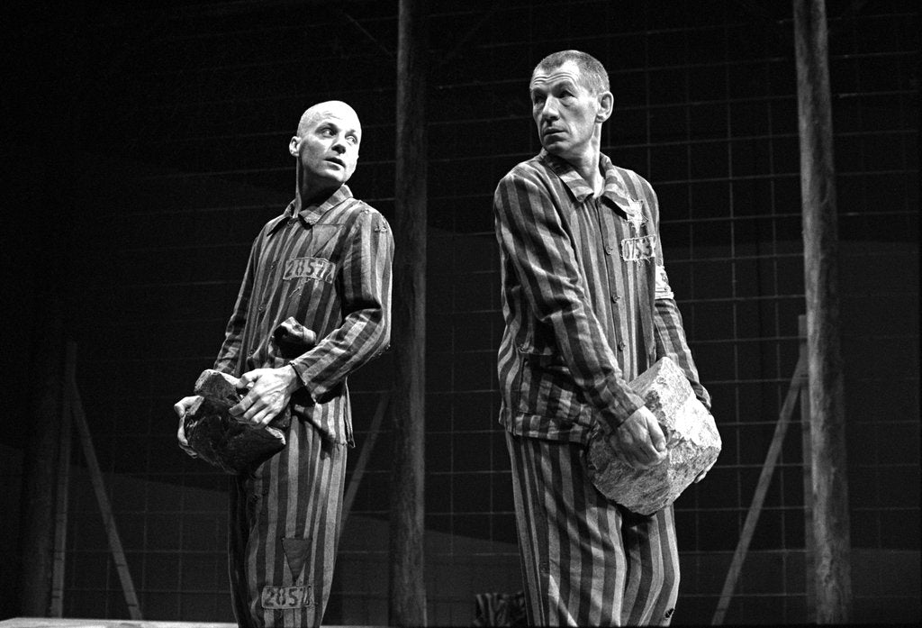 Detail of Michael Cashman and Ian McKellen in Martin Sherman's Bent at the National Theatre by Douglas H. Jeffery