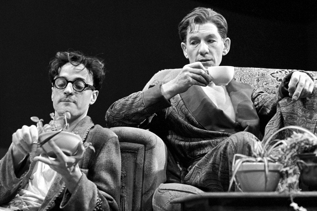 Detail of Paul Rhys and Ian McKellen in Martin Sherman's Bent at the National Theatre by Douglas H. Jeffery