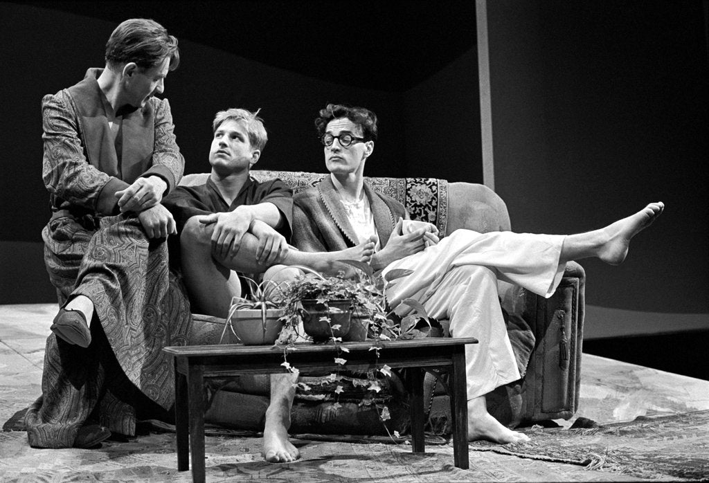 Detail of Ian McKellen, Dominic Richards and Paul Rhys, in Martin Sherman's Bent, at the National Theatre by Douglas H. Jeffery