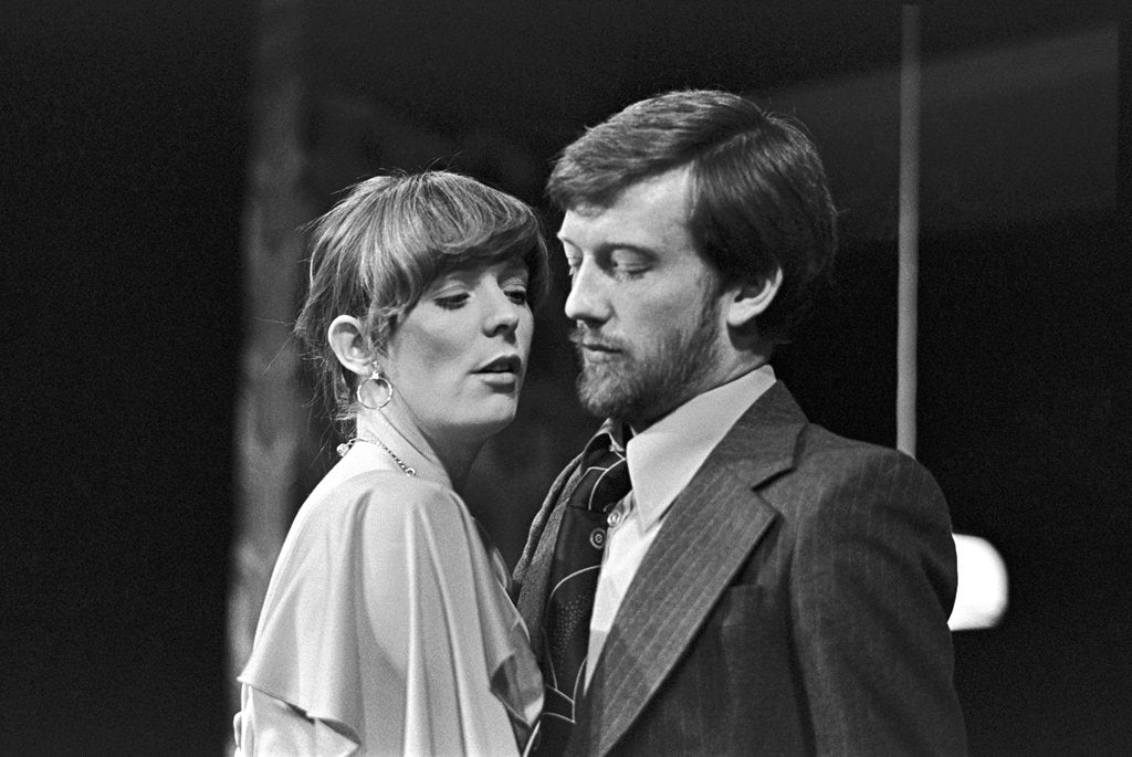Detail of Alison Steadman and John Salthouse in Mike Leigh's Abigail's Party at Hampstead Theatre by Douglas H. Jeffery