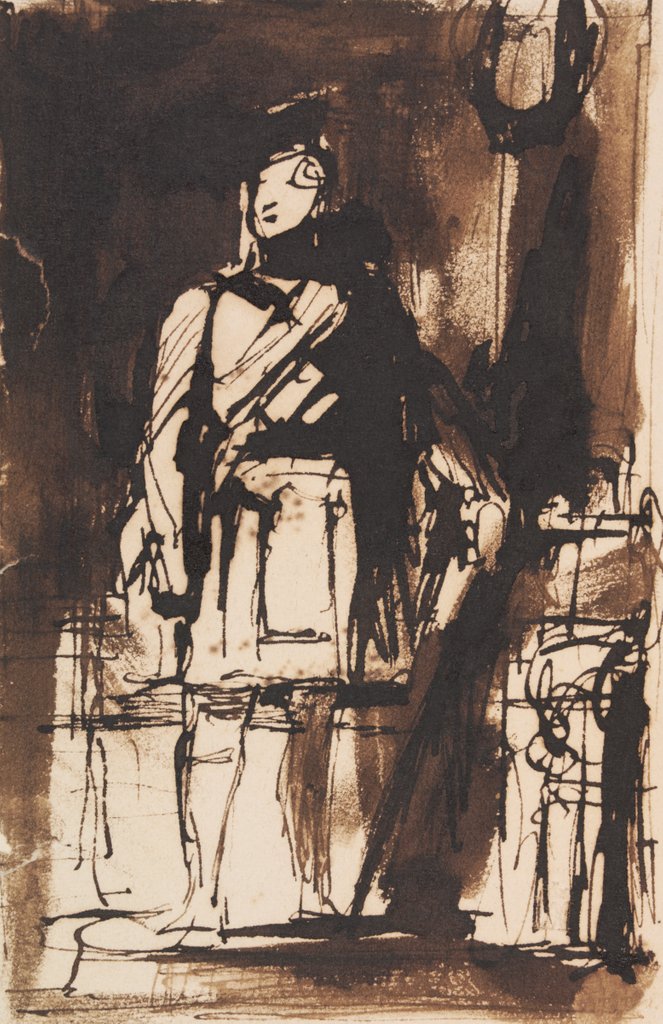 Detail of Sketch for a portrait of King George IV by David Wilkie