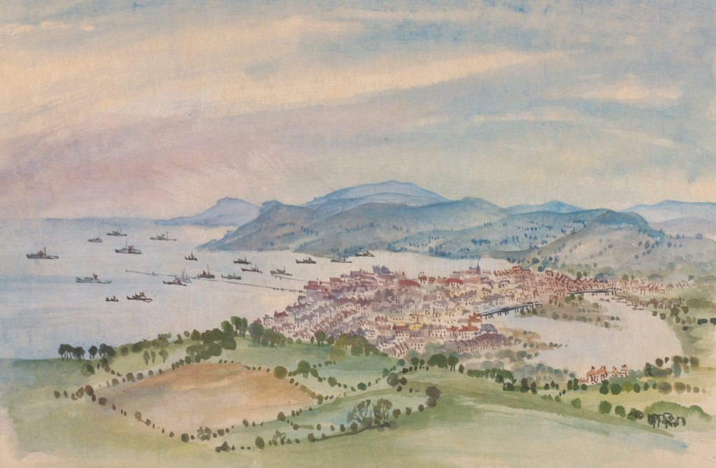 Detail of View over Weymouth towards Portland, Dorset by Eve Kirk