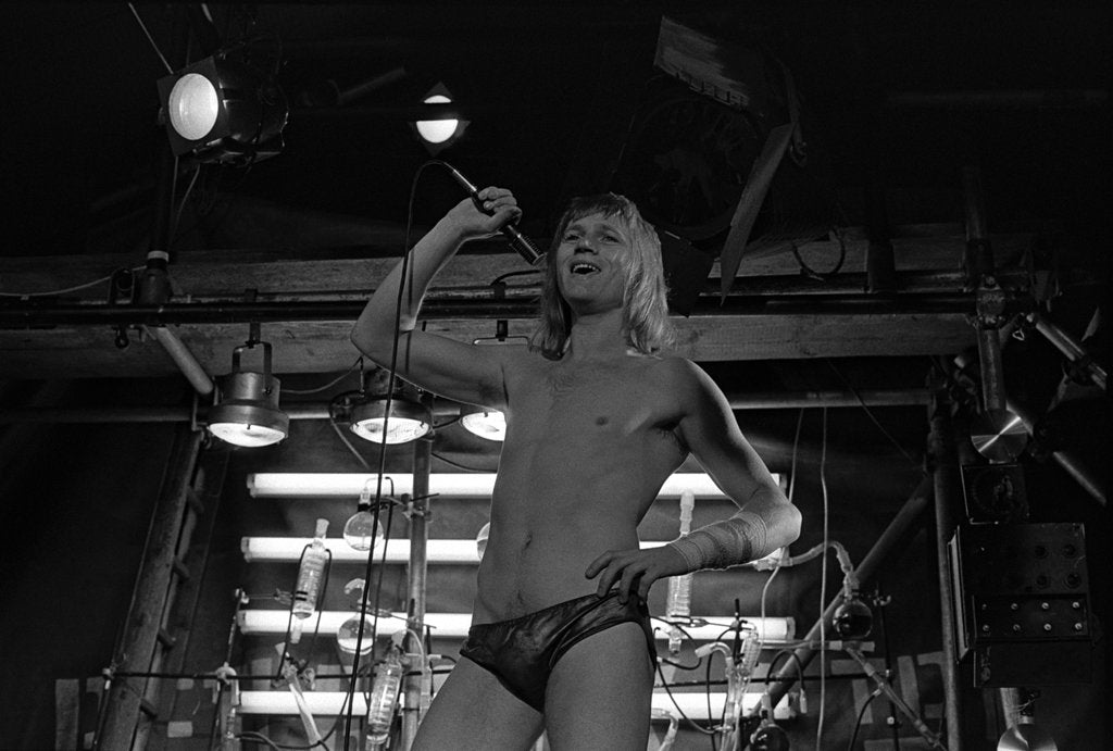 Detail of Rayner Bourton in Richard O'Brien's The Rocky Horror Show, at the Royal Court Theatre by Douglas H. Jeffery