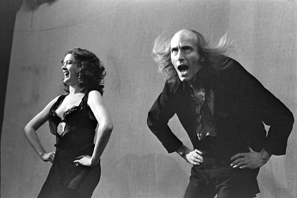 Detail of Patricia Quinn and Richard O'Brien in Richard O'Brien's Rocky Horror Show at the Royal Court Theatre by Douglas H. Jeffery