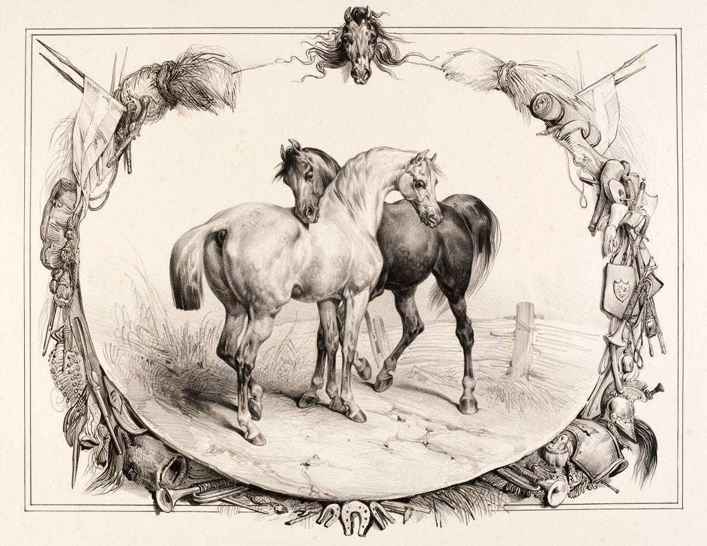 Detail of Chevaux au Pâturage by Unknown