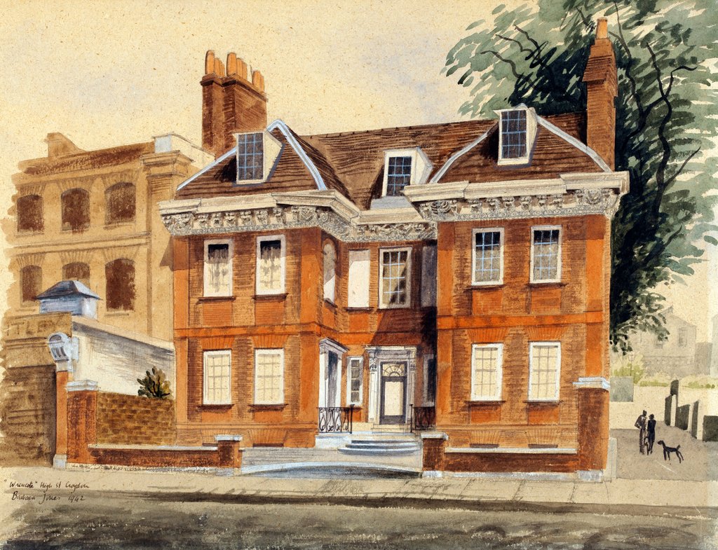 Detail of Wrencote, High Street, Croydon by Barbara Jones