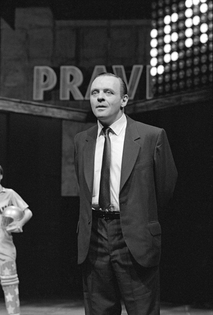 Detail of Anthony Hopkins in David Hare and Howard Brenton's Pravda at the National Theatre by Douglas H. Jeffery