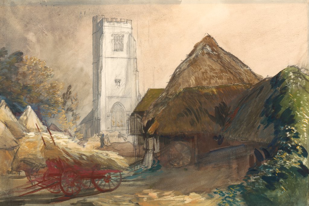 Detail of Aldington Church by Aubrey W. Waterfield