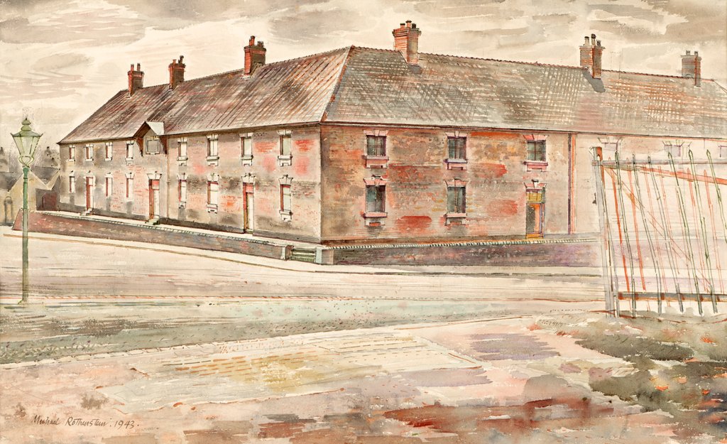 Detail of The Almshouses, Newcastle-under-Lyme by Rothenstein