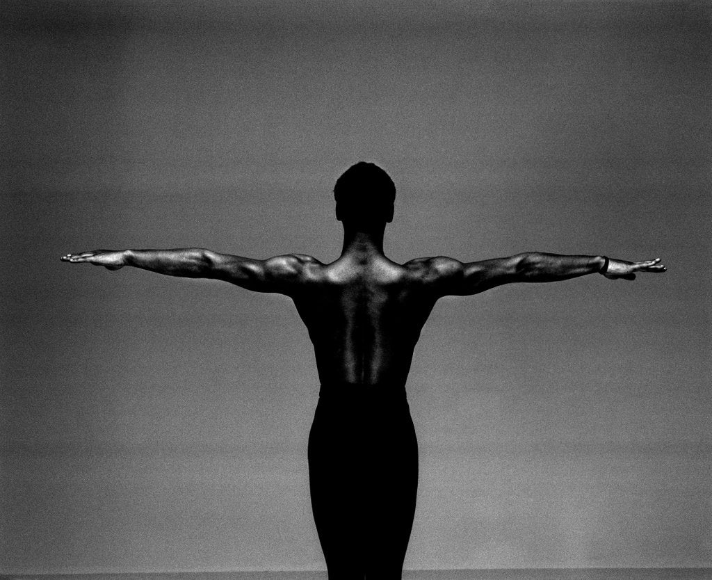 Detail of London Contemporary Dance School student Iain Freeman by Anthony Crickmay