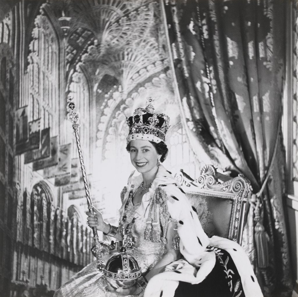 Detail of Queen Elizabeth II on Coronation day by Cecil Beaton