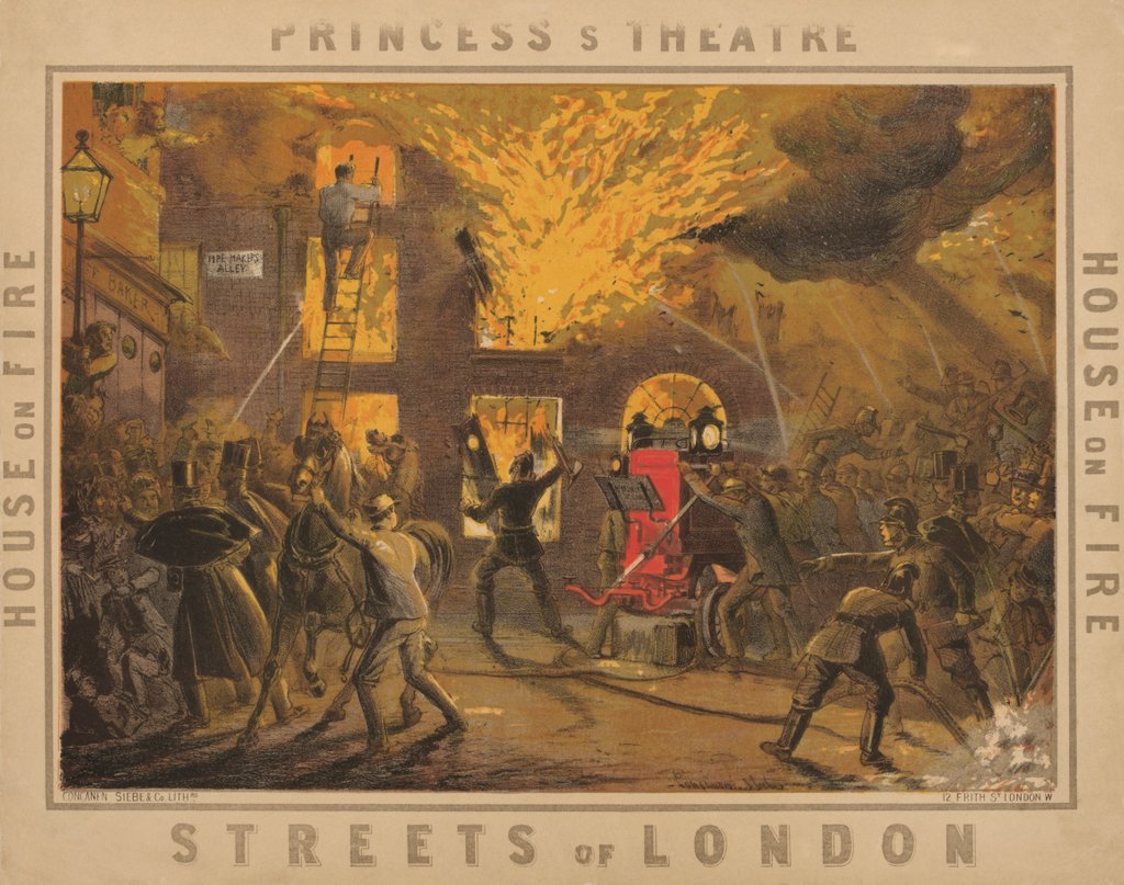 Detail of Advertising card for the play The Streets of London at Princess's Theatre by Anonymous