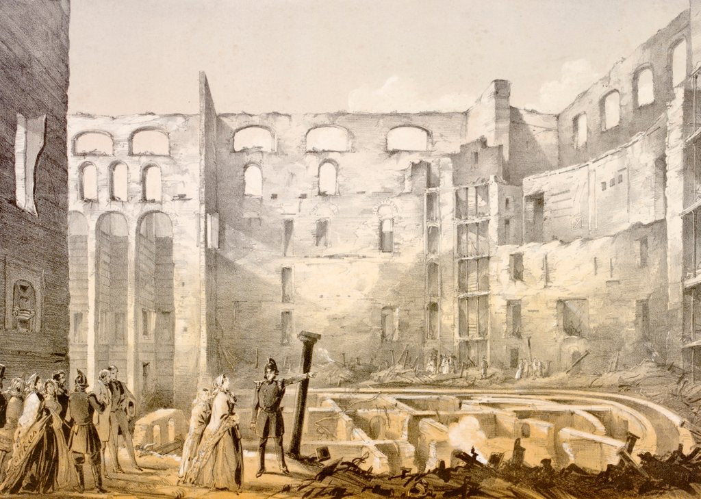 Detail of The Ruins of the Royal Italian Opera in Covent Garden by Unknown