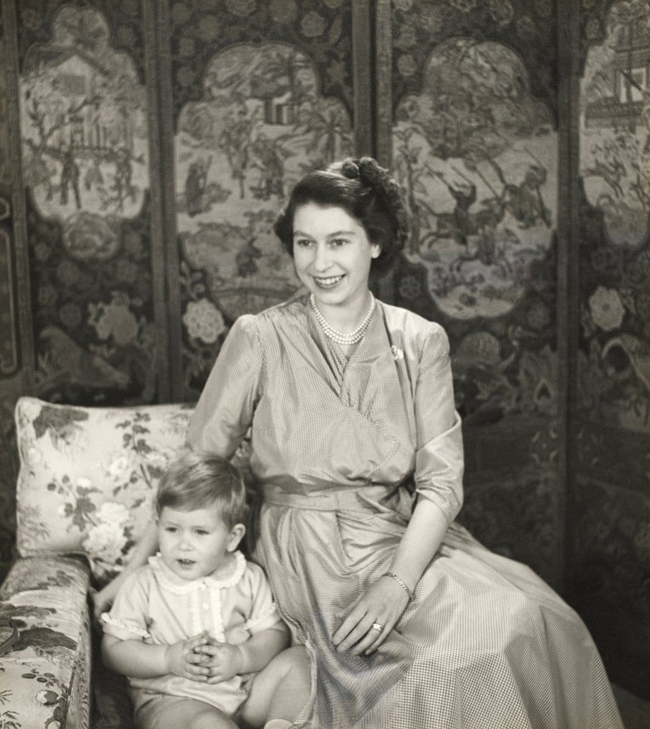 Detail of Princess Elizabeth and Prince Charles by Cecil Beaton