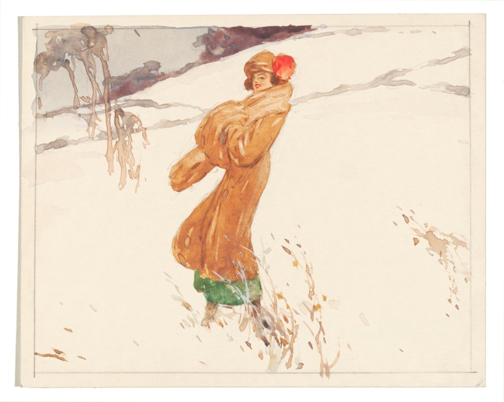 Detail of Drawing in the Snow by J. MacWilson
