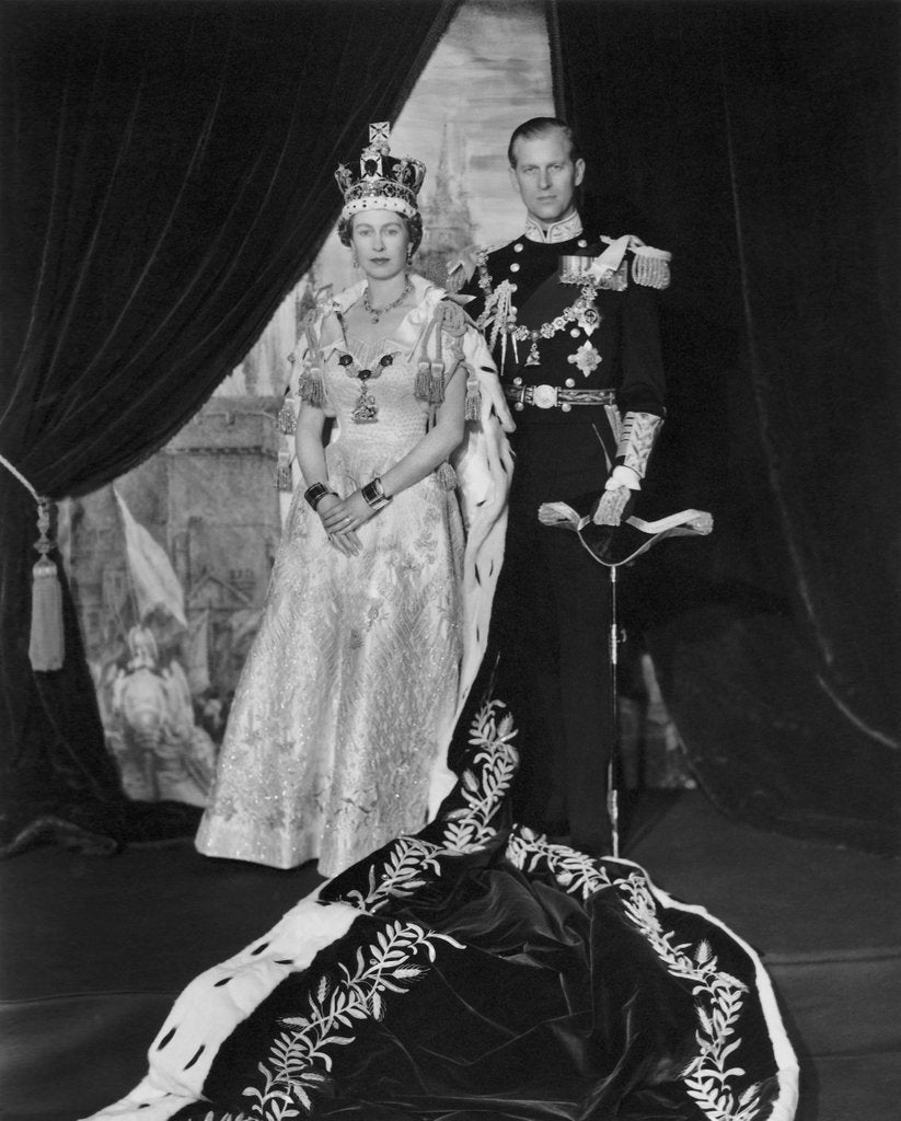 Detail of Queen Elizabeth II and Prince Philip by Cecil Beaton