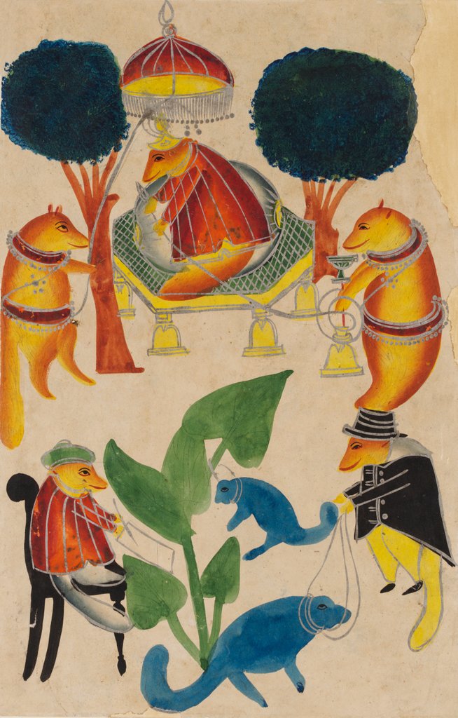 Detail of In the Bamboo grove even a Jackal is King by Unknown
