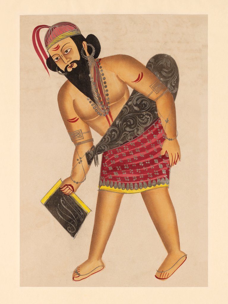 Detail of The Mahant of Tarakeshawar, water carrier by Unknown