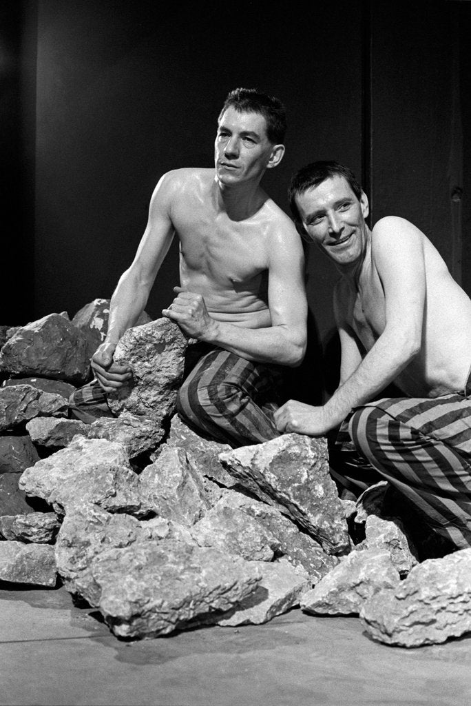 Detail of Ian McKellen and Tom Bell in Martin Sherman's Bent at the Royal Court Theatre by Douglas H. Jeffery