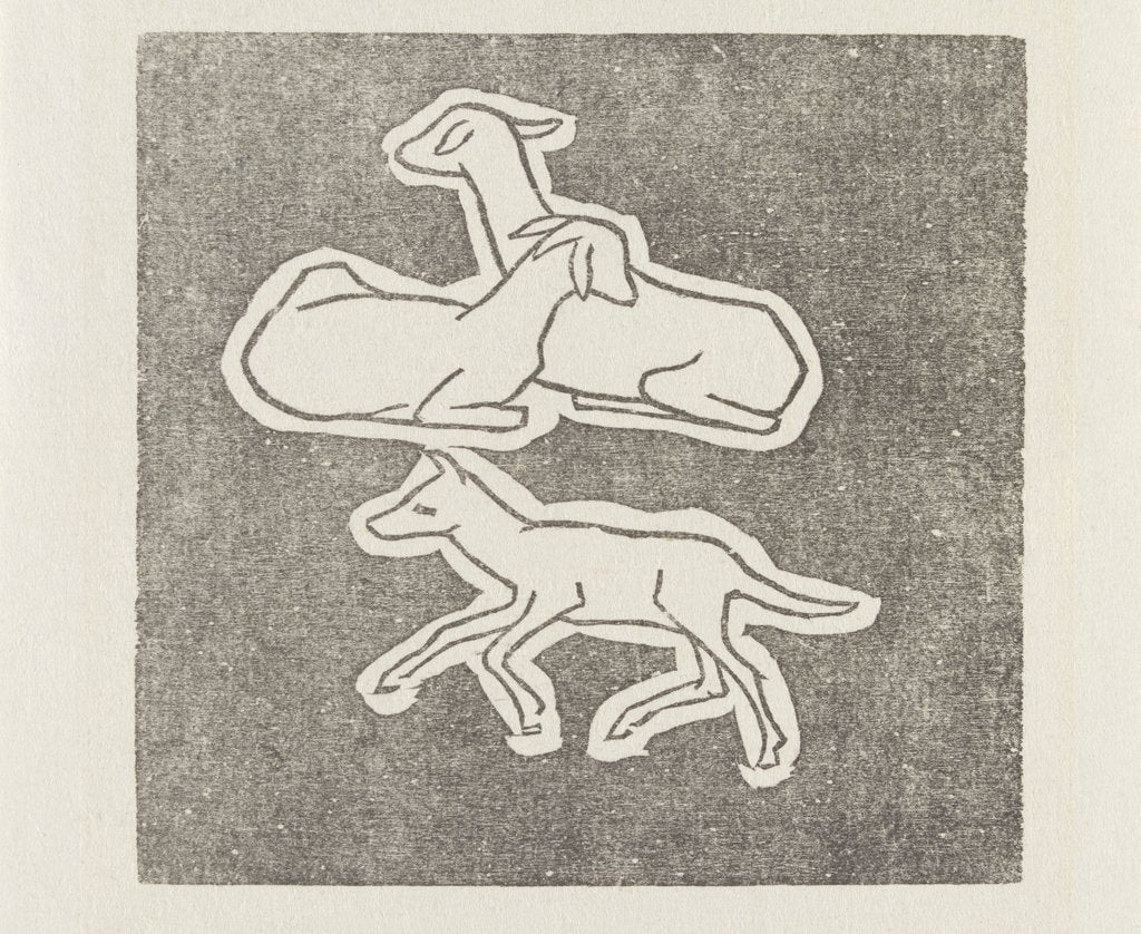 Detail of Goats and wolf by Aristide Maillol