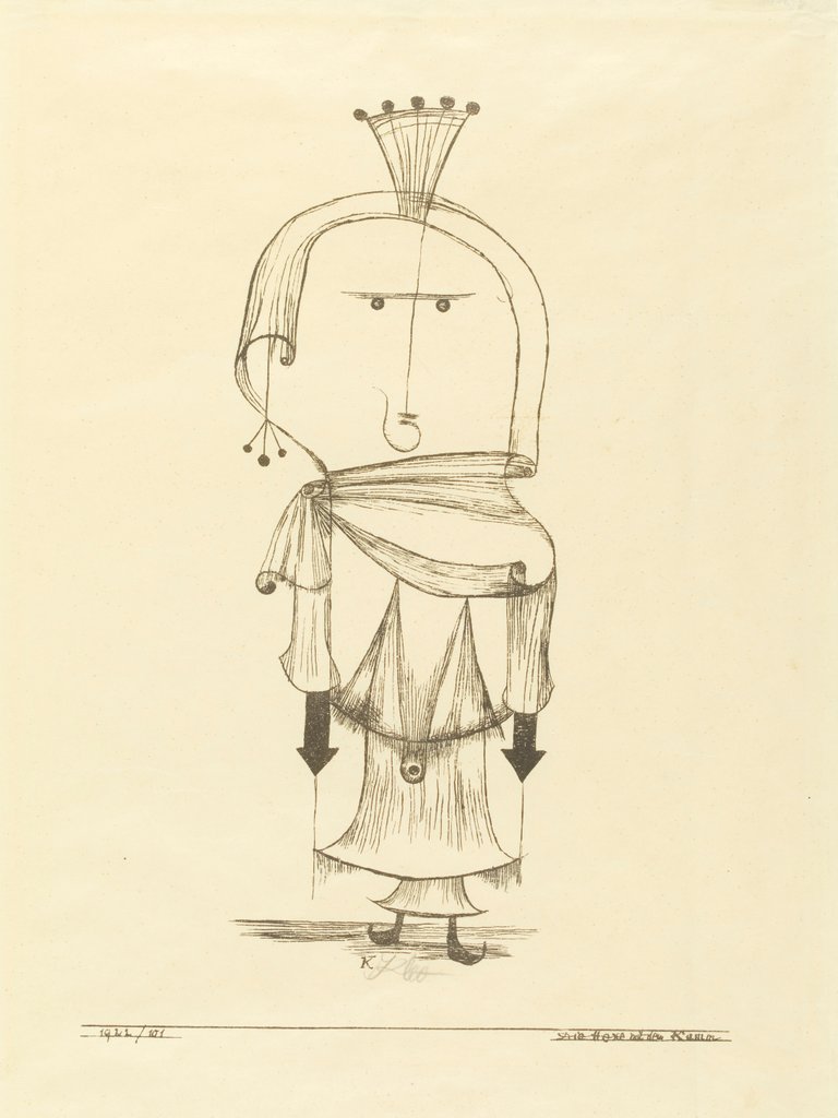 Detail of The Witch with the Comb by Paul Klee