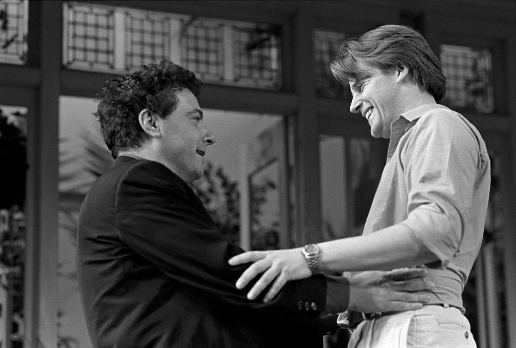 Detail of John Sessions and Anthony Calf in Kevin Elyot's My Night with Reg at the Criterion Theatre by Douglas H. Jeffery