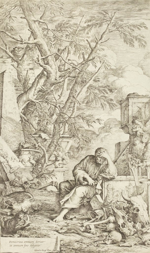 Detail of Democritus in Meditation by Salvator Rosa
