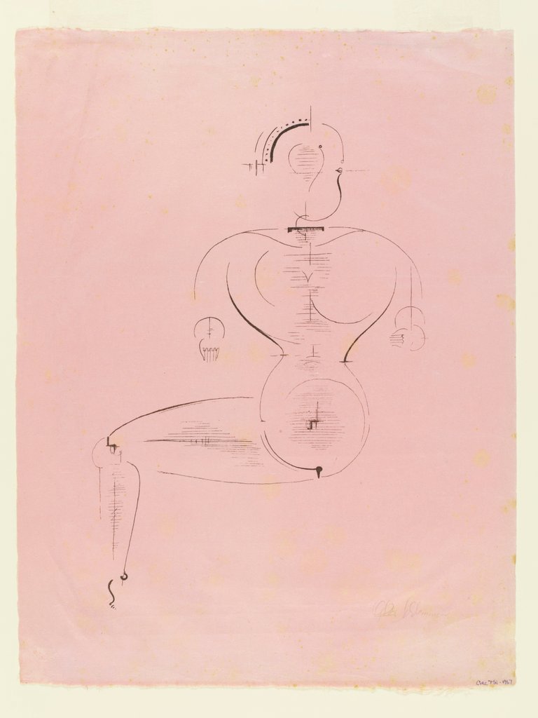 Detail of Figur von der Seite by Oskar Schlemmer