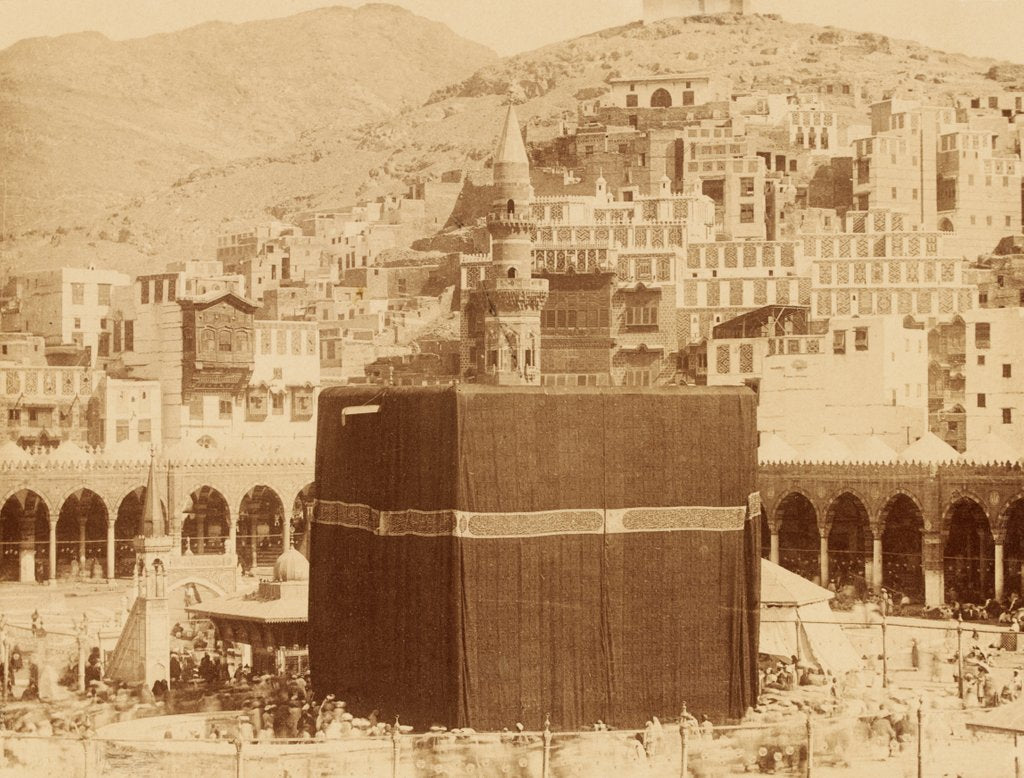 Detail of The Mosque at Mecca, the walk around the Kaaba by Sadic Bey