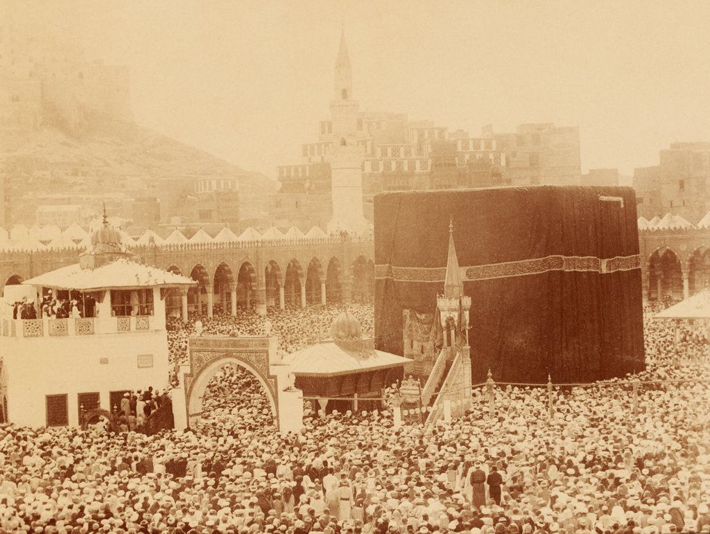 Detail of The Mosque at Mecca, the prayer around the Kaaba by Sadic Bey