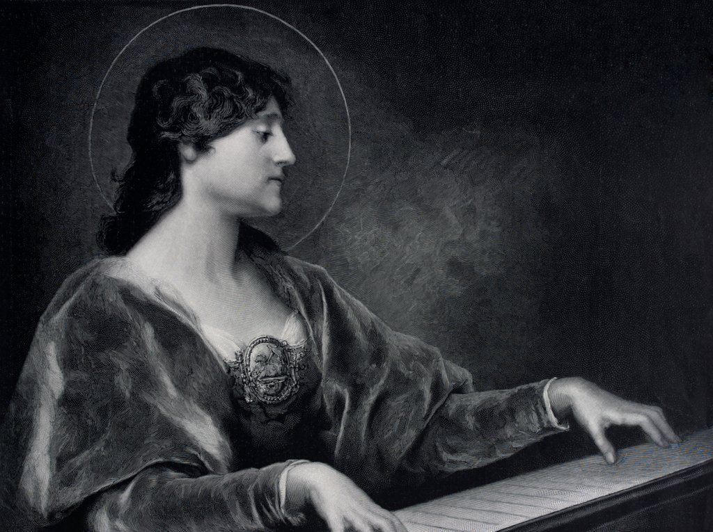 Detail of St Cecilia by Cyrus Cuneo