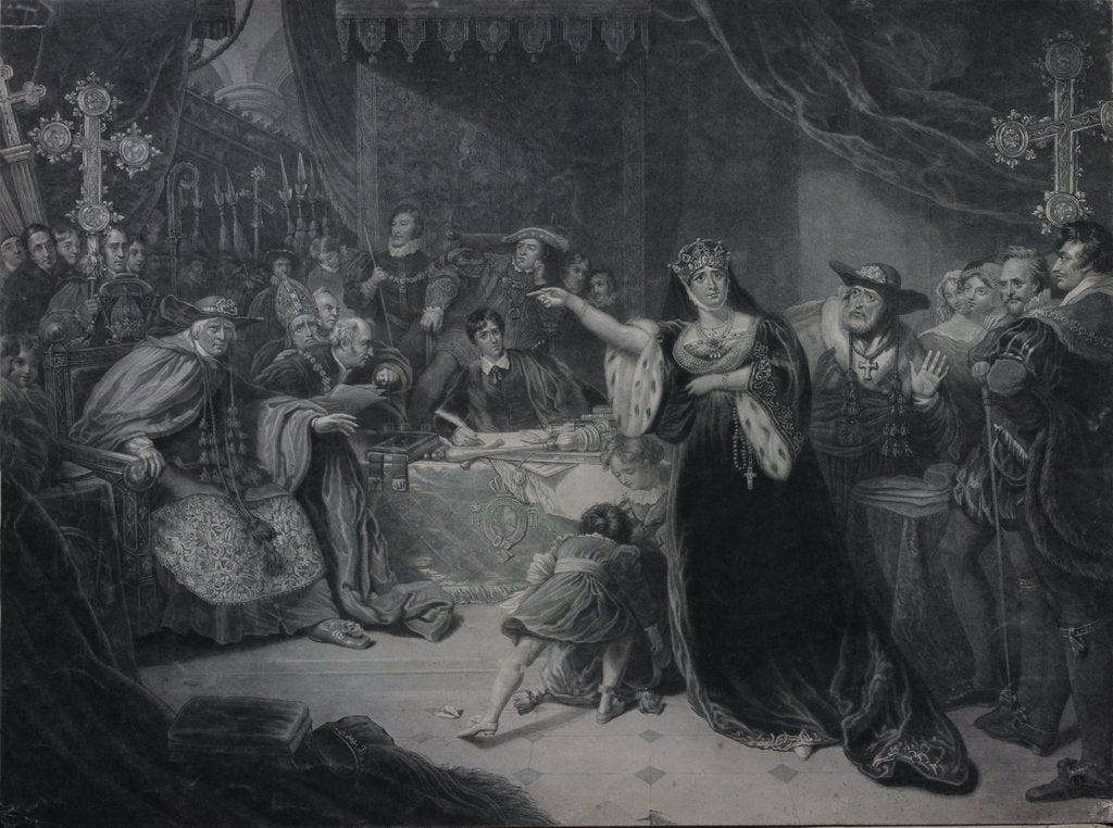 Detail of Sarah Siddons as Catherine of Aragon in Henry VIII by George Henry Harlow