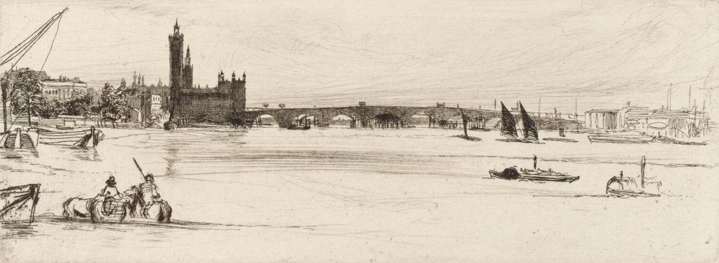 Detail of Westminster Bridge by James Whistler