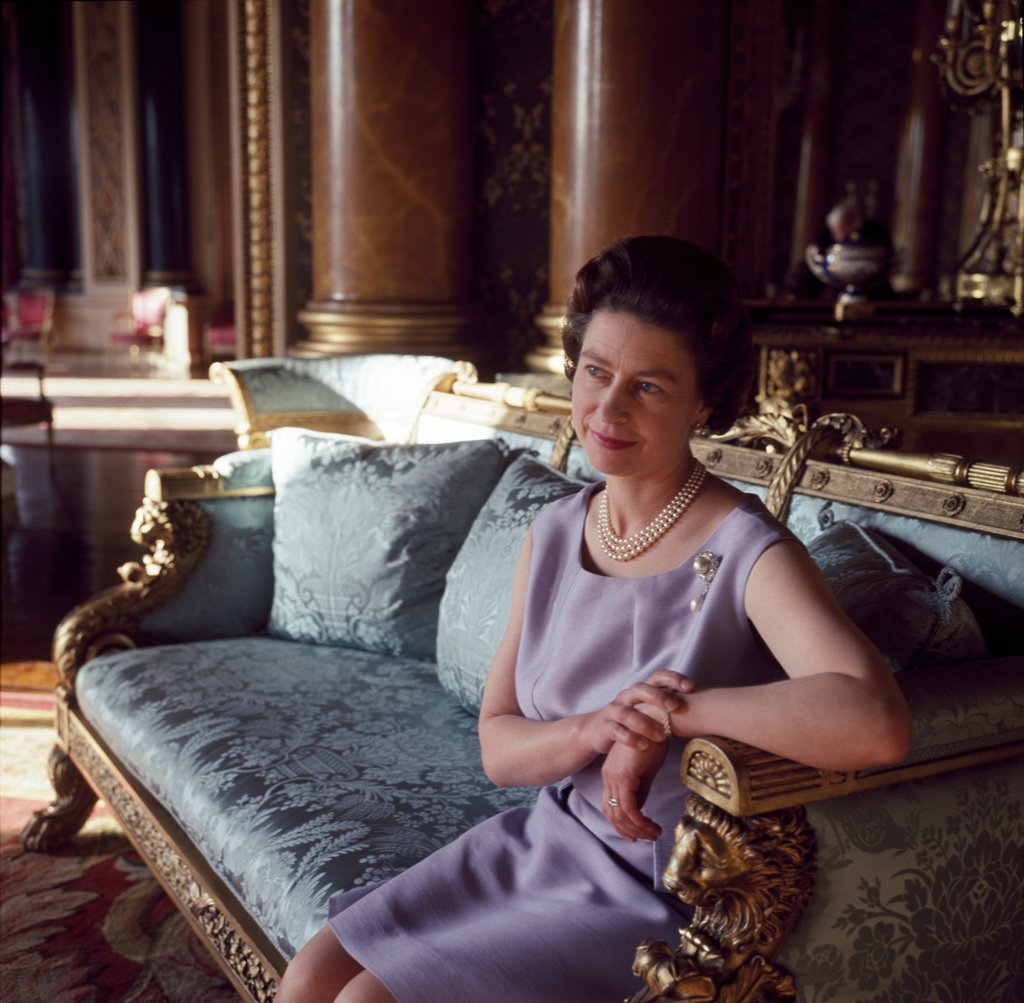 Detail of Queen Elizabeth II at Buckingham Palace by Cecil Beaton