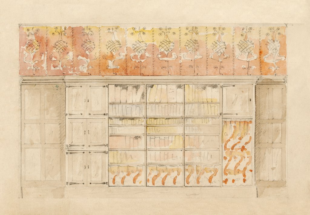 Detail of Side of Room With Bookcase by Charles Robert Ashbee