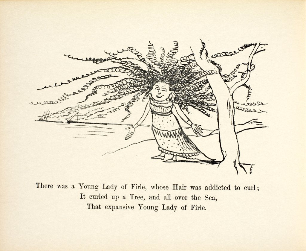 Detail of There was a Young Lady of Firle... by Edward Lear