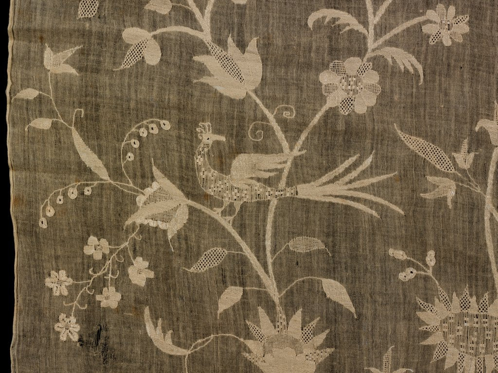 Detail of Floral apron by Unknown