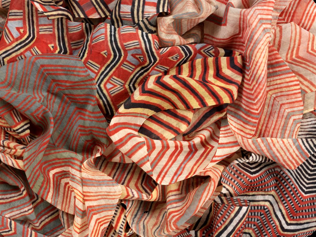Detail of Multi coloured turban cloth by Unknown