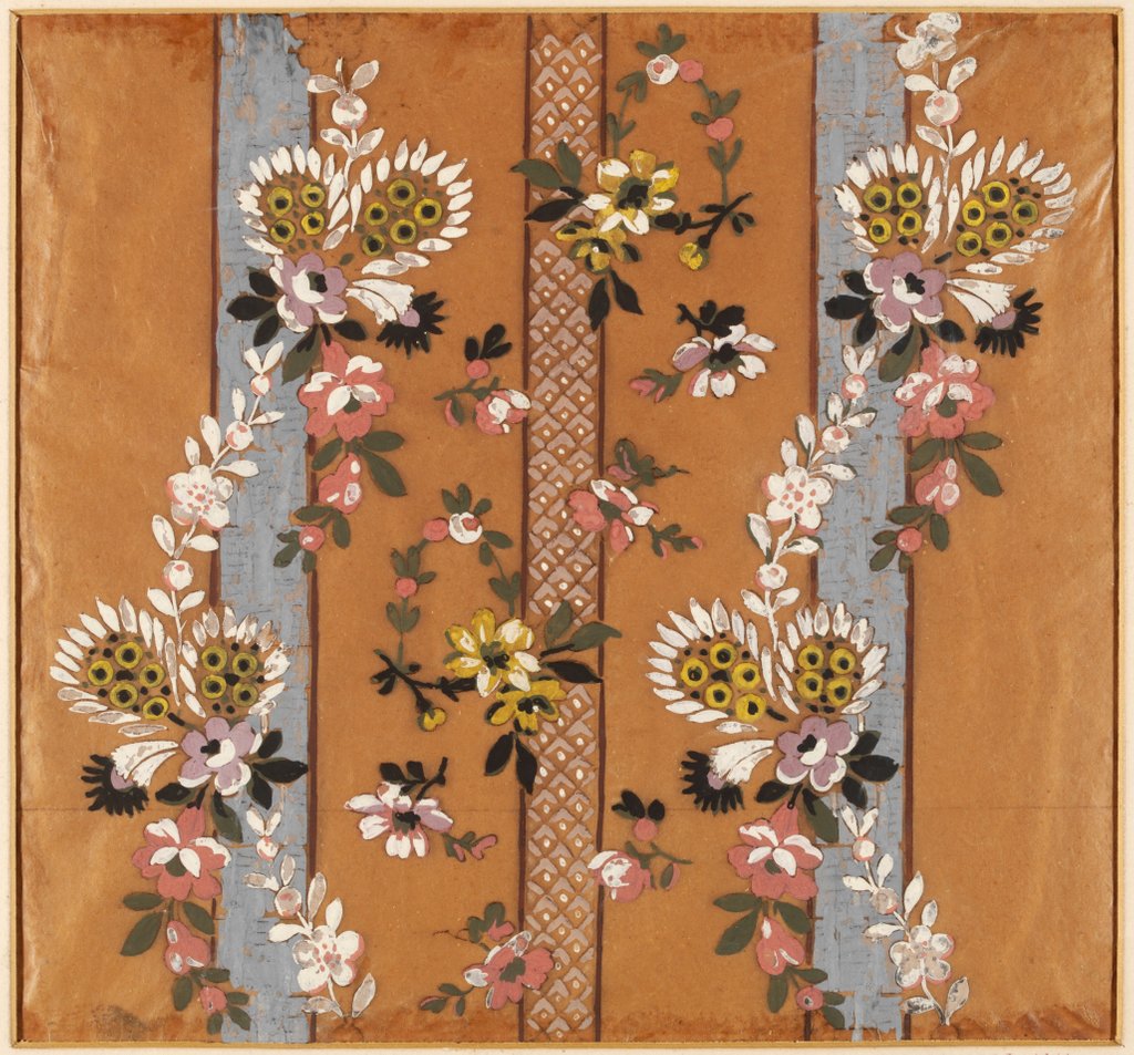 Detail of Design for a woven silk by Anonymous