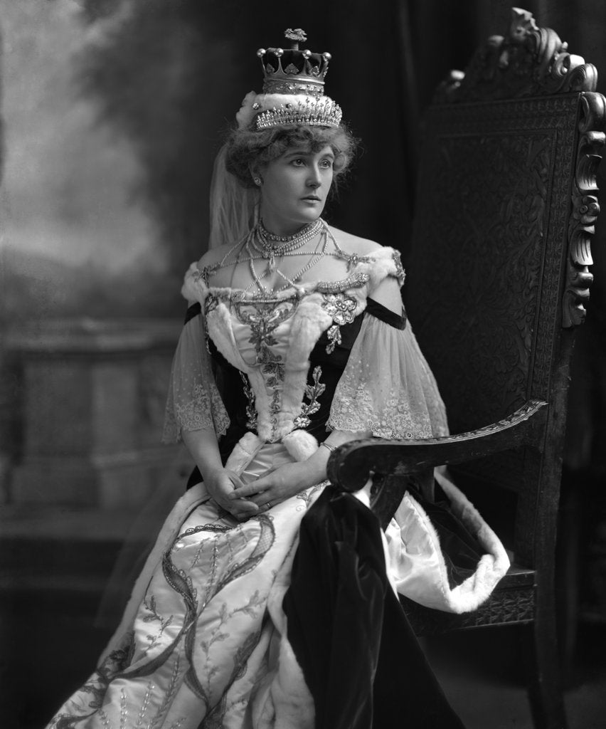 Detail of Isabel Maude Penrice, Countess Clancarty, at coronation of Edward VII by Lafayette Portrait Studios