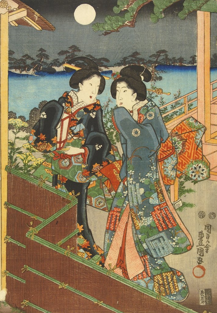 Detail of The Eighth Month by Utagawa Kunisada I