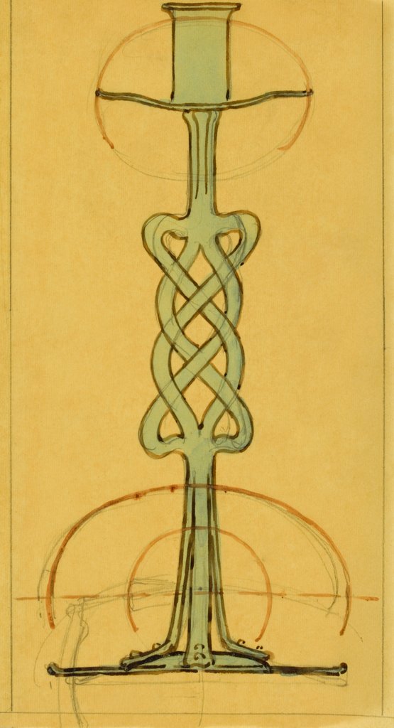 Detail of Design for an iron candlestick by Nelson Ethelred Dawson