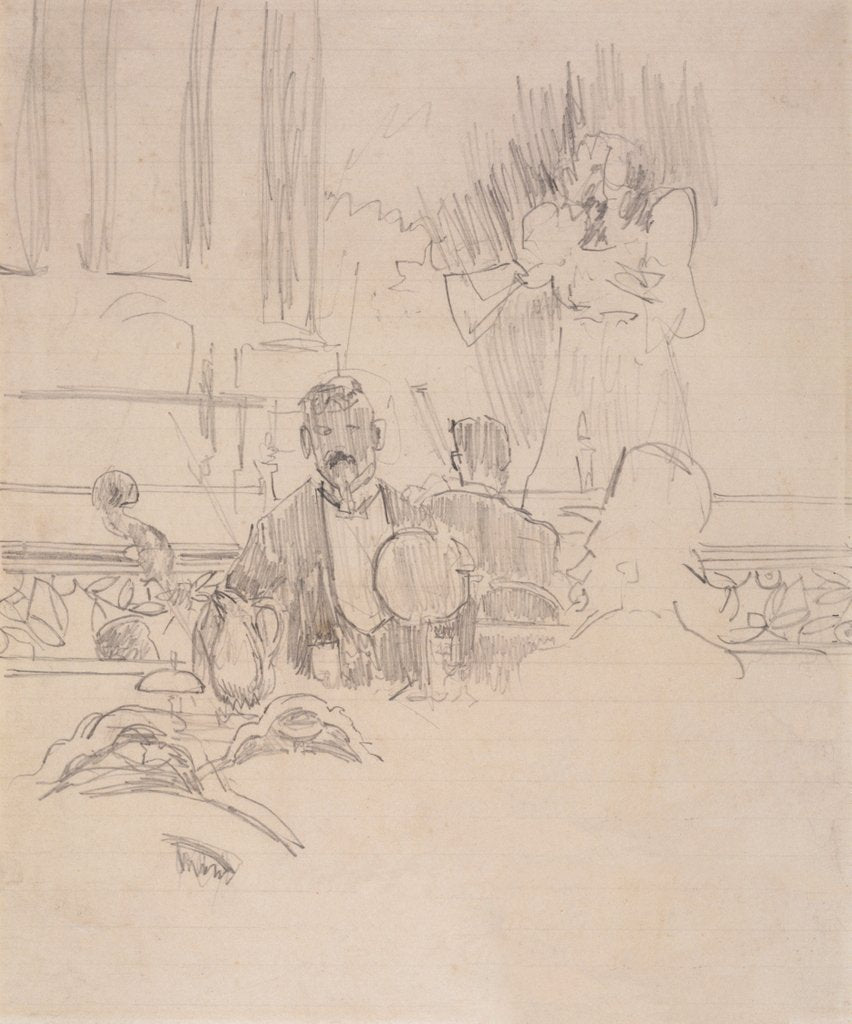 Detail of Sketch of The Old Bedford by Walter Richard Sickert