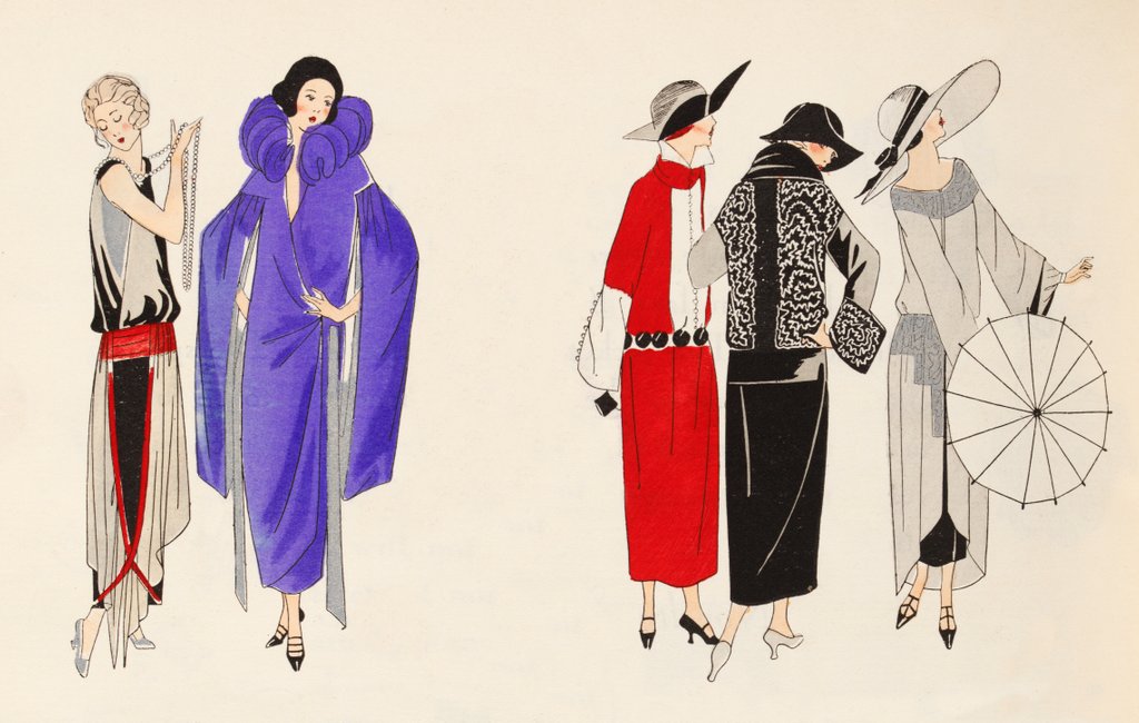Detail of Fashion plate depicting organdy dresses by Anonymous