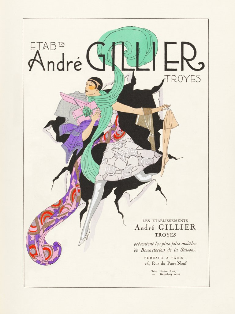 Detail of Advertisement illustration for AndrŽ Gillier, Troyes by Anonymous