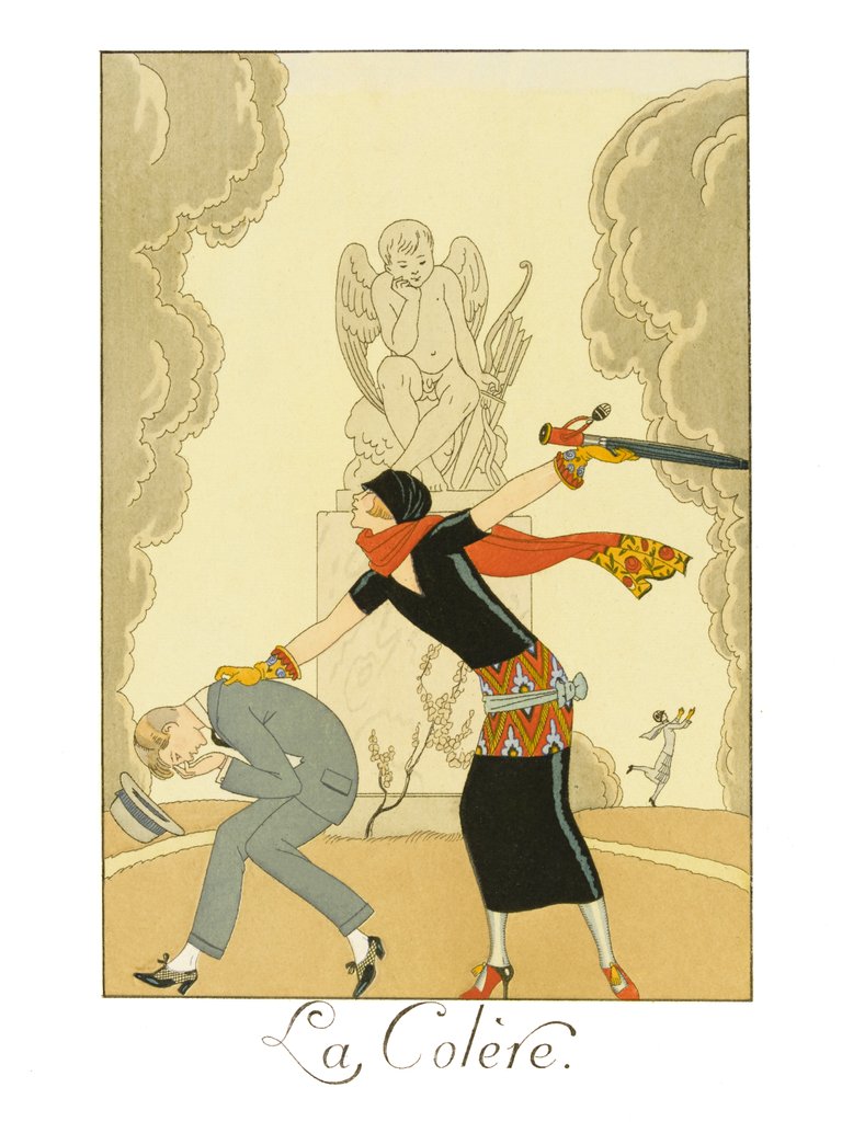 Detail of La Colre by Georges Barbier